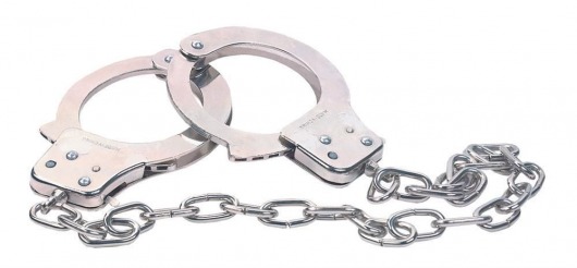 Наручники из металла с длинной цепочкой CHROME HANDCUFFS METAL HANDCUFFS W. KEY - NMC - купить с доставкой в Ижевске