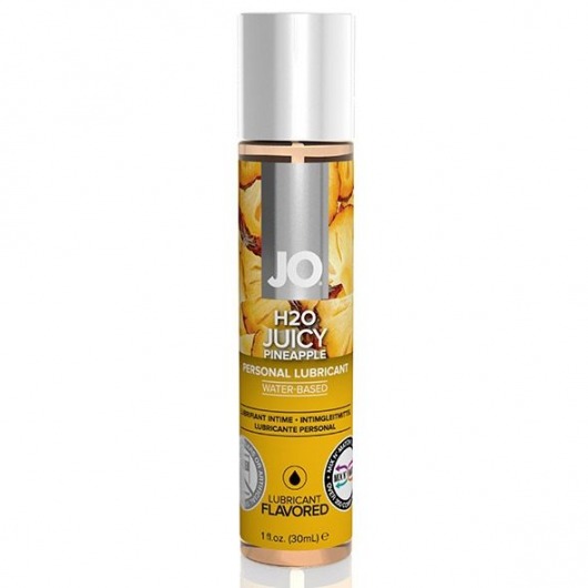 Смазка с ароматом ананаса JO Flavored Juicy Pineapple - 30 мл. - System JO - купить с доставкой в Ижевске