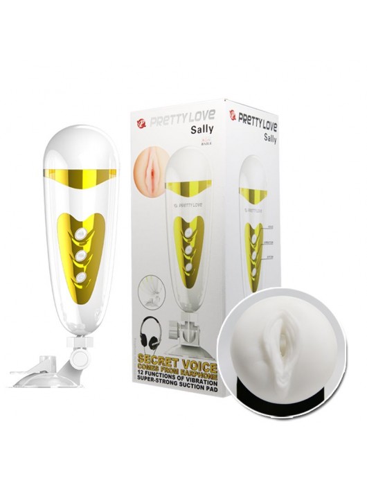 Мега-мастурбатор вагина Sally с вибрацией и голосом - Baile - в Ижевске купить с доставкой