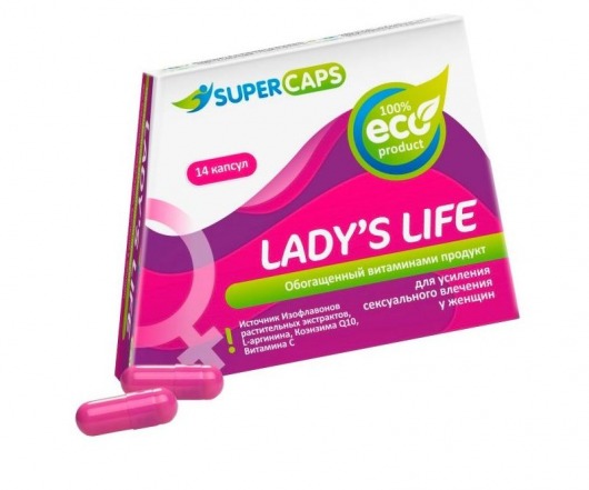 Возбуждающие капсулы Ladys Life - 14 капсул (0,35 гр.) - SuperCaps - купить с доставкой в Ижевске