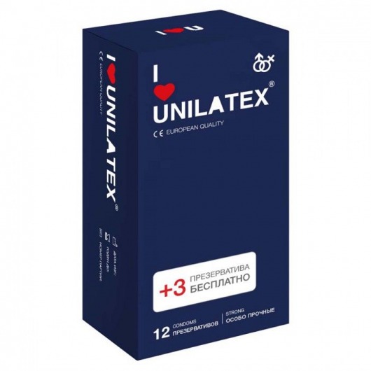 Ультрапрочные презервативы Unilatex Extra Strong - 12 шт. + 3 шт. в подарок - Unilatex - купить с доставкой в Ижевске