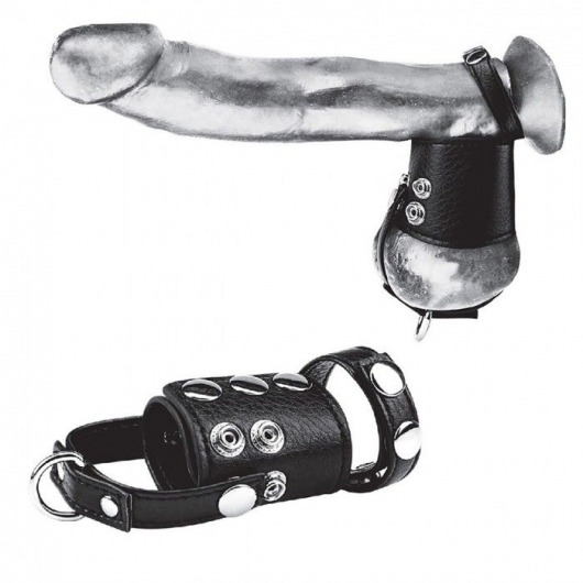 Кольцо на член и мошонку Cock Ring With 2  Ball Stretcher And Optional Weight Ring - BlueLine - в Ижевске купить с доставкой