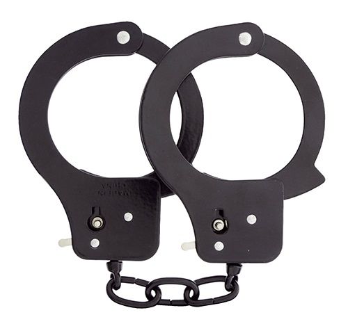 Чёрные наручники из листового металла BONDX METAL CUFFS BLACK - Dream Toys - купить с доставкой в Ижевске