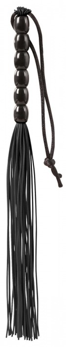 Чёрная мини-плеть из резины Rubber Mini Whip - 22 см. - Blush Novelties - купить с доставкой в Ижевске