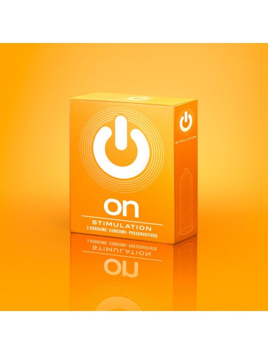 Презервативы ON) Stimulation с точками - 3 шт. - ON) - купить с доставкой в Ижевске