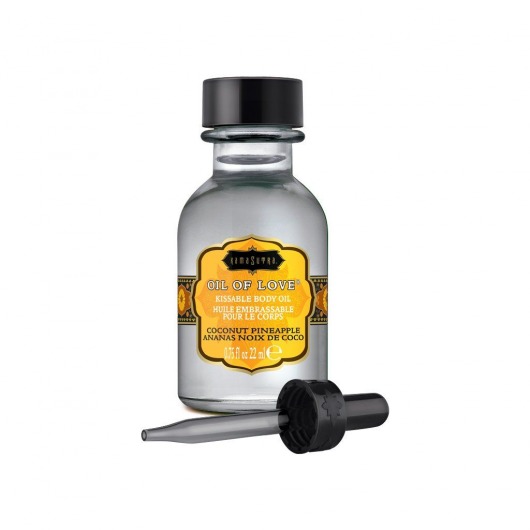 Масло для ласк с ароматом кокоса и ананаса Oil of Love Coconut Pineapple - 22 мл. - Kama Sutra - купить с доставкой в Ижевске