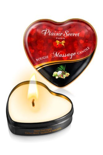 Массажная свеча с ароматом экзотических фруктов Bougie Massage Candle - 35 мл. - Plaisir Secret - купить с доставкой в Ижевске