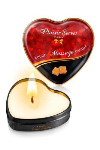 Массажная свеча с ароматом карамели Bougie Massage Candle - 35 мл. - Plaisir Secret - купить с доставкой в Ижевске