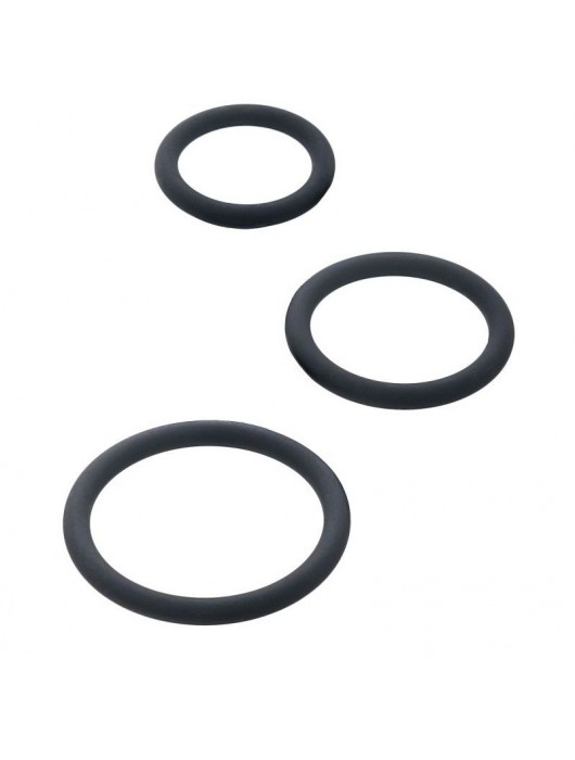 Набор из 3 чёрных эрекционных колец - ToyFa - в Ижевске купить с доставкой