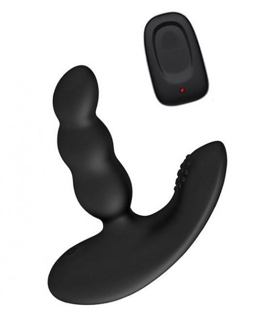Черный силиконовый стимулятор простаты Levett Nitoc с пультом ДУ - Levett - в Ижевске купить с доставкой