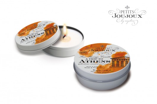 Массажная свеча Petits Joujoux Athens с ароматом муската и пачули - 33 гр. - MyStim - купить с доставкой в Ижевске