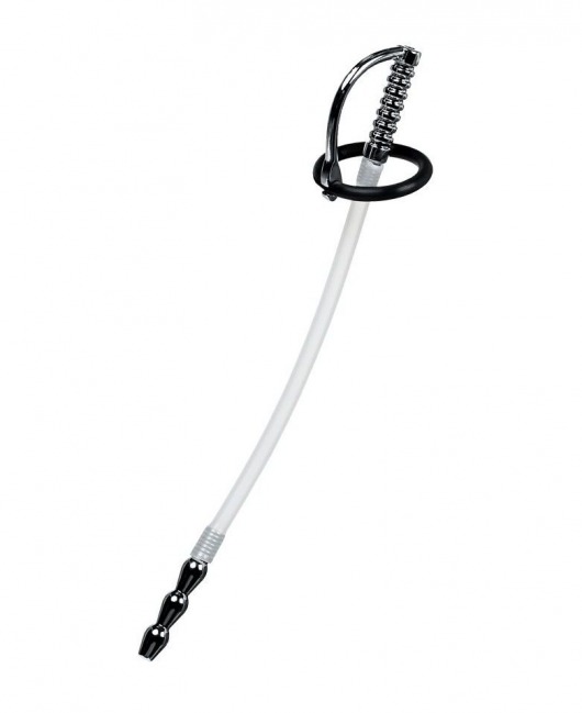 Силиконовый уретральный плаг со сменными фиксирующими кольцами Metal - ToyFa - купить с доставкой в Ижевске