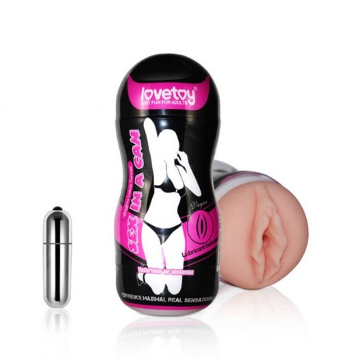 Мастурбатор-вагина Sex In A Can Vibra Vagina Tunnel - Lovetoy - в Ижевске купить с доставкой