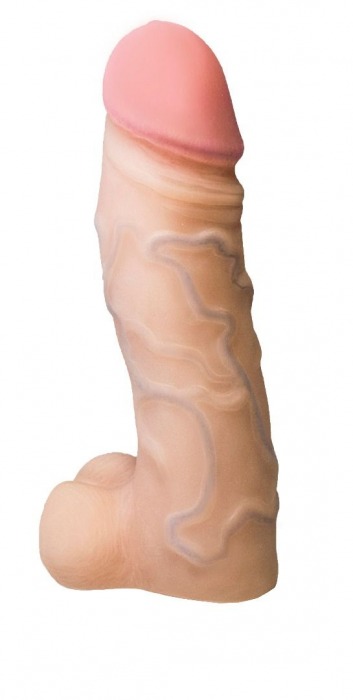 Реалистичная насадка с мошонкой REAL Standard - 15,5 см. - LOVETOY (А-Полимер) - купить с доставкой в Ижевске