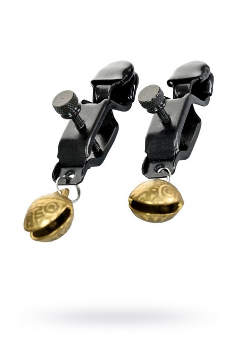 Черно-золотистые зажимы для сосков TOYFA Theatre - ToyFa - купить с доставкой в Ижевске