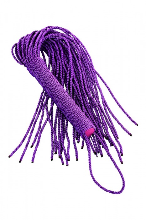 Сиреневый флоггер из веревки Theatre - 48,5 см. - ToyFa - купить с доставкой в Ижевске