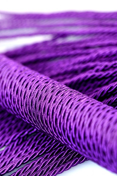 Сиреневый флоггер из веревки Theatre - 48,5 см. - ToyFa - купить с доставкой в Ижевске