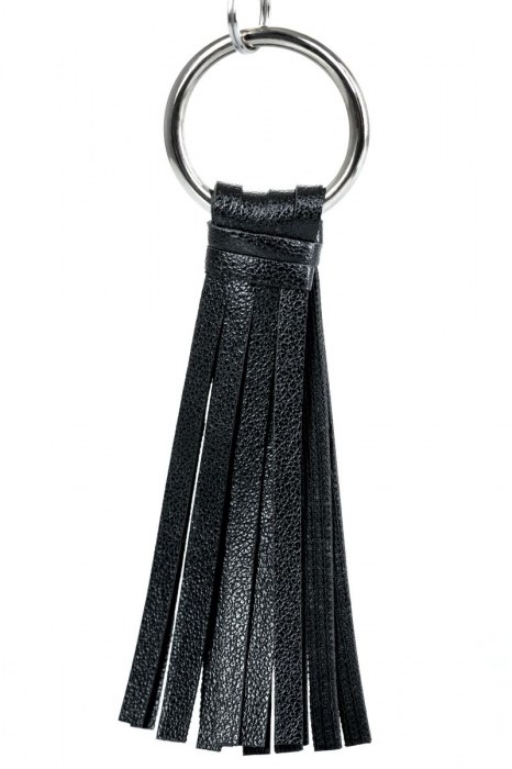 Черно-серебристые зажимы для сосков Theatre с кисточками - ToyFa - купить с доставкой в Ижевске