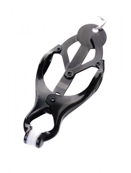 Черно-серебристые зажимы для сосков с кольцом для пениса TOYFA Metal - ToyFa - купить с доставкой в Ижевске