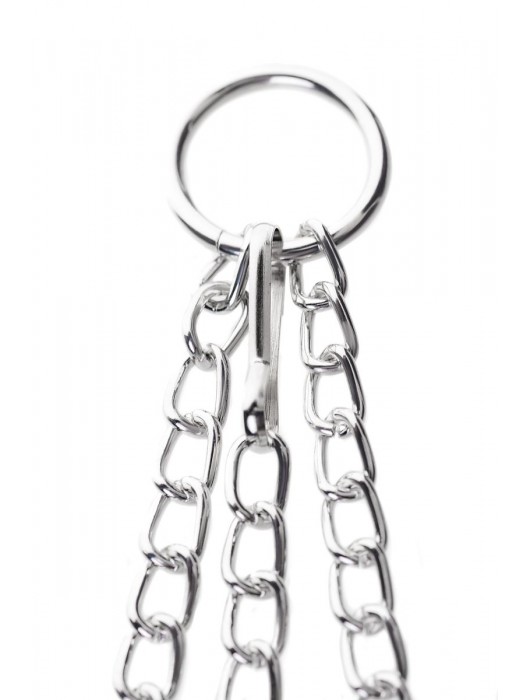 Черно-серебристые зажимы для сосков с кольцом для пениса TOYFA Metal - ToyFa - купить с доставкой в Ижевске