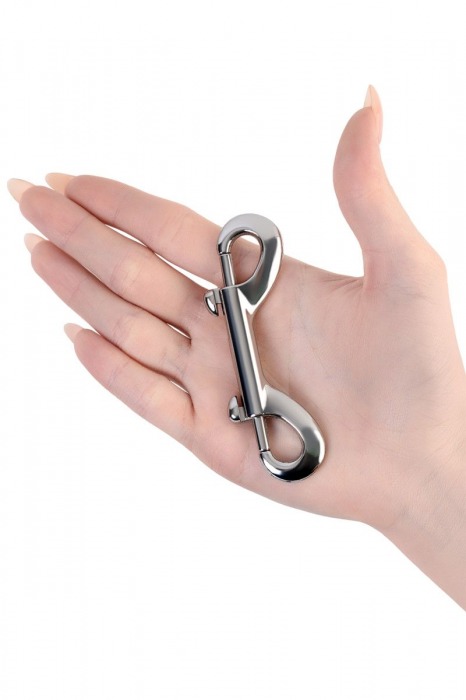 Серебристый двухсторонний карабин TOYFA Metal - ToyFa - купить с доставкой в Ижевске