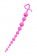 Розовая силиконовая анальная цепочка Long Sweety - 34 см. - ToyFa